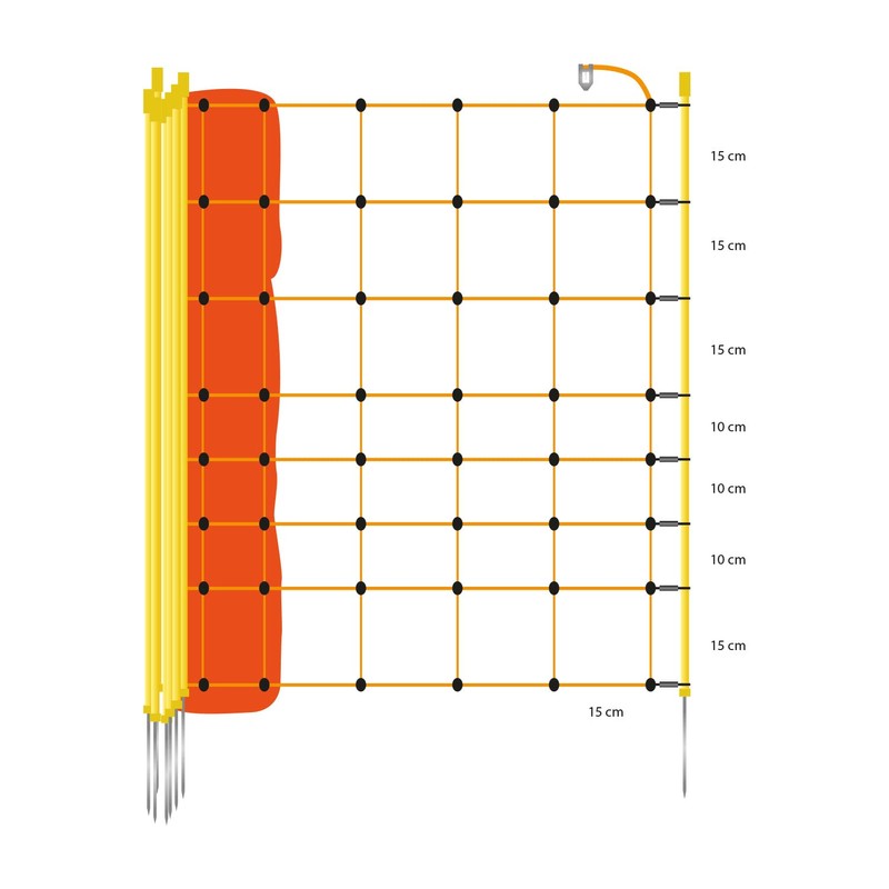 Gallagher Sheep Netting Single Pin Posts- 50m x 90cm -