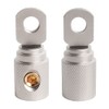2Pcs 0 Gauge Brass with Nickel Plated Ring Set Screw