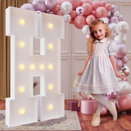 imprsv 4FT Marquee Light Up Letters for Birthday Party Decorations Large Marquee Letters for Wedding Event Bridal Shower Engagement Anniversarty Party Decor,Letter H