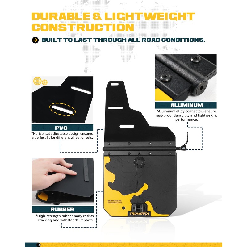 Trumgeta 4PCS Upgraded Truck Mud Flaps Fit for Toyota Tundra