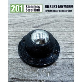 TRVL FIELDER Self Adhesive Caster Wheels, Appliance Rollers for Kitchen Appliances, 1 Inch Stainless Steel Swivel Anti-Rust Universal Wheel Appliance Sliders, 28 LBS Load Capacity Per Roller (8 PCS, Black)