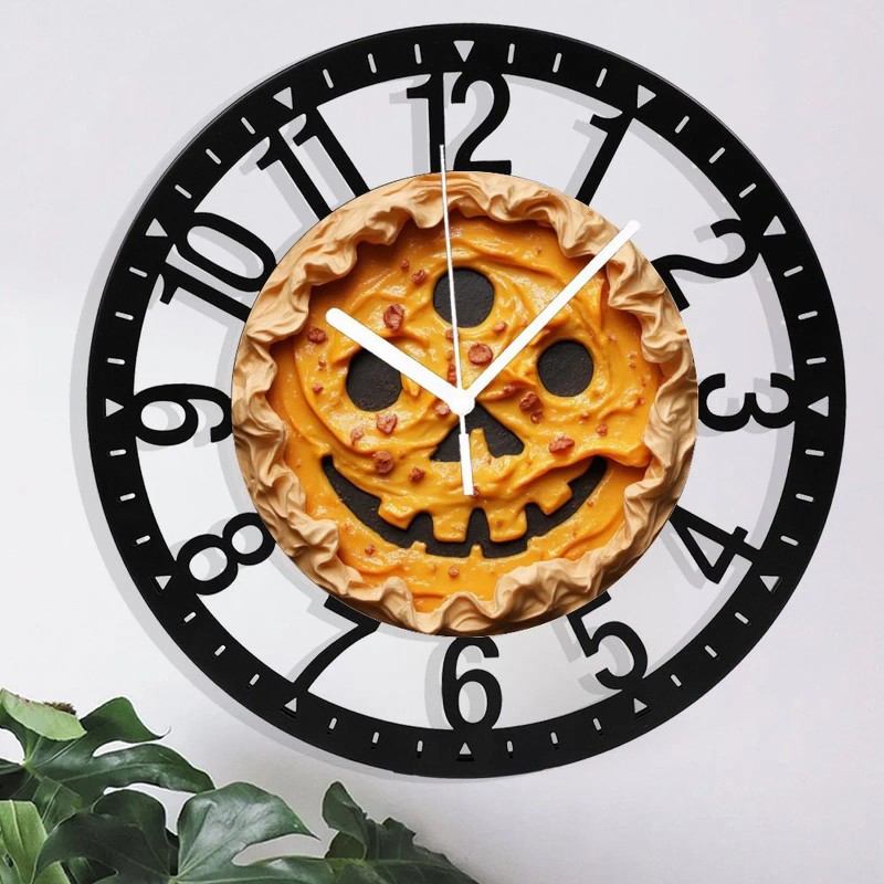 25cm Round Iron Clock Featuring a Frankenstein Monster Boltssheet size: