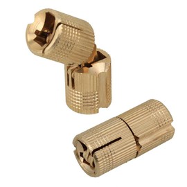 4PCS Barrel Hinges Hidden Furniture Hinge Brass Concealed Hinges for DIY Jewelry Box Furniture Hand Craft Golden 14mm 180°Opening Angle