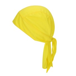 PATIKIL Sweat Wicking Cap, Skull Cap Football for Men Dew Rags Breathable Cooling Helmet Liner Bandana for Cycling Running Sports Hat, Yellow