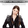 BESTOYARD Fringe Shoulder Pieces Rivet Tassel Chain Epaulet Shoulder Boards