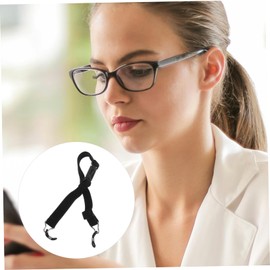 2 Pack Black Glasses Straps with Anti-Slip Nylon Material, Quick-Release Eyewear Retainer for Sports, Work, and Protective Use, Card Buckle Sunglass Holder Lanyard Accessory