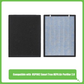 Hichoryer HSP002 Replacement Filter, Compatible with HSP002 Smart True HEPA Air Purifier 2.0 (HSP002 Filter 2 Pack)