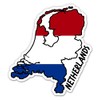 Squiddy Netherlands Map with Flag - Vinyl Sticker Decal for Phone, Laptop, Water Bottle - 3"