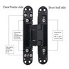 Mengshi 6" Hidden Door Hinges for Secret Door Heavy Duty