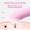 Rechargeable Silicone Facial Cleansing Brush with Heat Massage