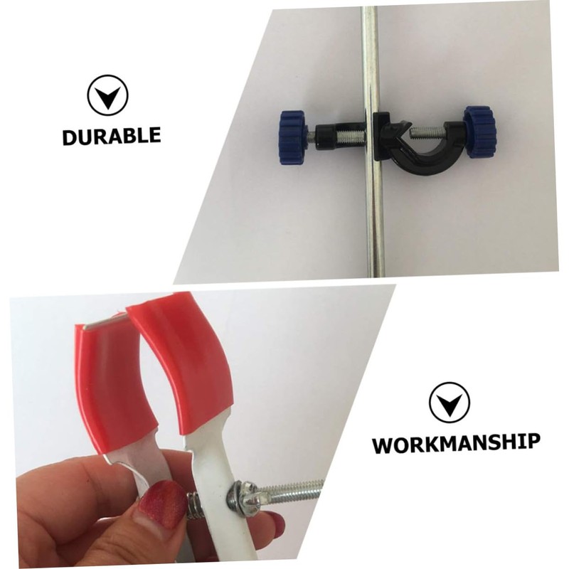 Ipetboom 3pcs Laboratory Flask Clamp Round Bottom Clips for Titration