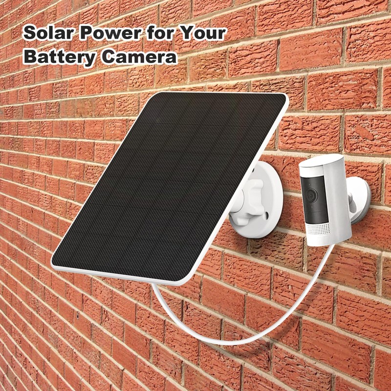 Solar Panel for Ring Camera, 5W Solar Panel Charger for