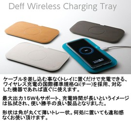 Deff Wireless Charging Tray, QI Listed, 15W Max Fast Charging, Turquoise Blue