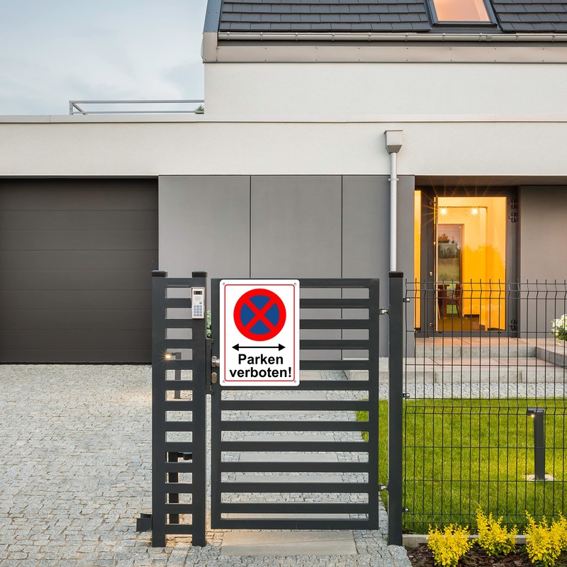 Pubblimania Absolutes Halteverbot! | Parken verboten! Sign 3 mm Aluminium