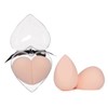 Housoutil 2pcs Heart Shape Makeup Sponge Wet and Dry Dual