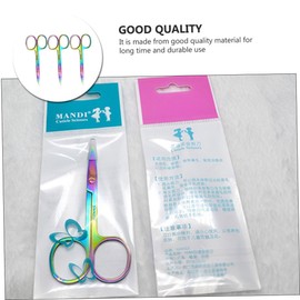 Baluue 3sets Stainless Steel Eyebrow Grooming Scissors Ergonomic Handle Easy Trimming Perfect Present 3pcs*3