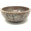 ARTISENIA Soapstone Floral Design Handmade Scrying & Smudge Bowl |