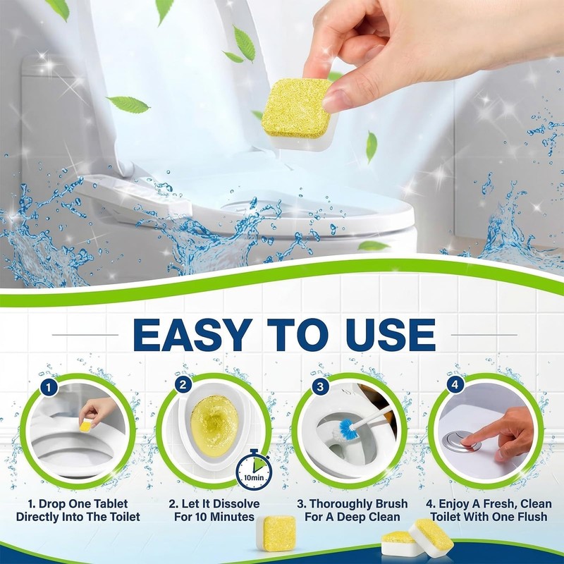 Maebho Toilet Bowl Cleaner Tablets – Deodorizer & Septic Safe,