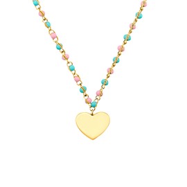 Prinzessin Lillifee Girls' Children's Jewellery Heart Stainless Steel Gold-Plated Comes in Jewellery Gift Box, Stainless Steel, No Gemstone