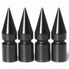 Circuit Performance VC6 Series Black Aluminum Valve Stem Caps (Set