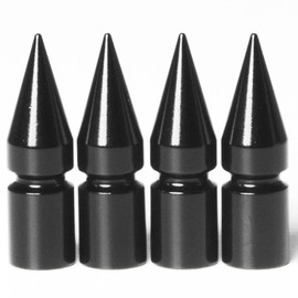 Circuit Performance VC6 Series Black Aluminum Valve Stem Caps (Set of 4)