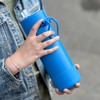 Pick Plate Stainless Steel Water Bottle with Bumper (Blue)