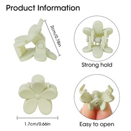 100Pcs Colorful Mini Flower Hair Clips, Small Hair Clips Mini Claw Clips Cute Jaw Clips Hair Pins Hair Barrettes Hair Accessories for Women Girls Kids Teens