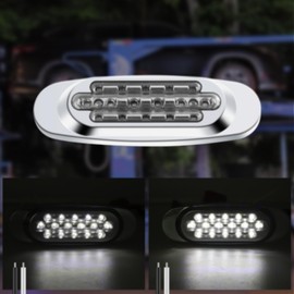Ygmylandbb 2pcs 16LED Trailer Marker Lights, Surface Mount Clearence Light, 5.9 inch Waterproof Sealed Side Marker Indicators Light for Front Rear Trailer Truck RV Camper Boat 24V
