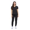 Natural Uniforms Womens Essential Cool Stretch Jogger Scrub Set (Black,