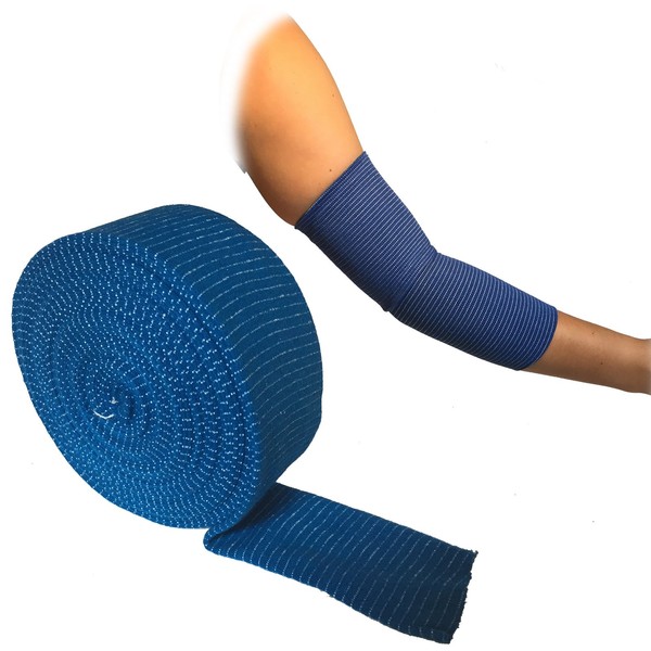 1 METRE OF STEROGRIP BLUE ELASTIC CATERING SUPPORT BANDAGE CHEFS TUBIGRIP ARM ELBOW SIZE B by Steroplast