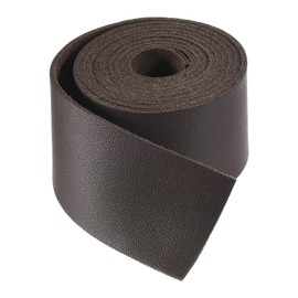 DMiotech Dark Brown Faux Leather Strap 1.2 Inch Wide 39 Inch Long Flat Leather Belt Strip 1.3mm Thick Single Sided Cord for Arts Craft DIY, Traction Ropes, Bag Straps