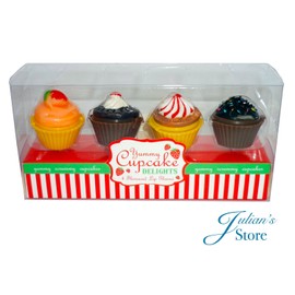 Yummy Cupcake Delights Lip Balms/LipGloss (set of 4)