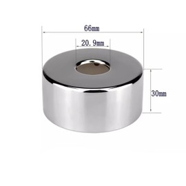 2 pcs 21 mm (1/2 Inch) Tap Rosette Stainless Steel Chrome-Plated Pipe Cover, Tap Rosette Cover for Showers, Taps, Radiators etc. (Silver, 66 x 30)