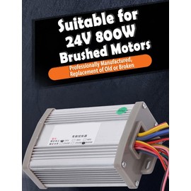 Brush Motor Controller, 24V 800W E-Bike Motor Brush Speed Controller, High Performance Brush Motor Control Box, Brush Motor Controller Accessories for Electric Bicycles