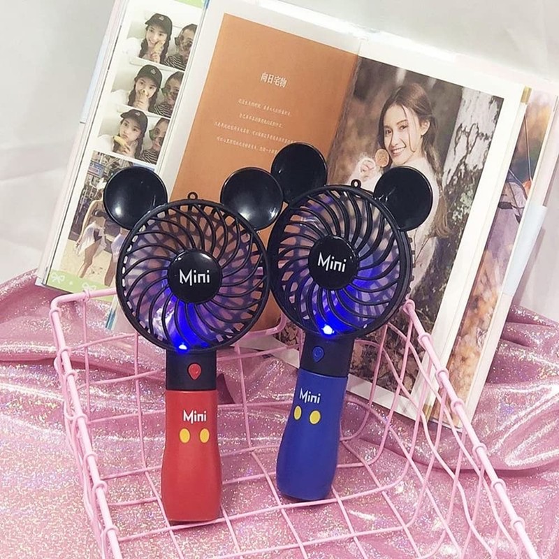 Cute Personal Mini Fan, Handheld & Portable USB Rechargeable Fan