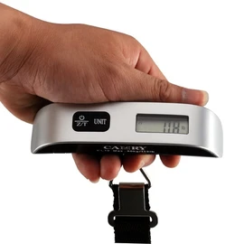 GIPEL Bascula de equipaje Digital | Bascula de viaje | Capacidad de 50 Kg/110 Lb | Máxima precisión y sensibilidad | 3 diferentes unidades de medida | Pantalla LCD Retroiluminada | Ligera y Portable | Calibración automática al encender