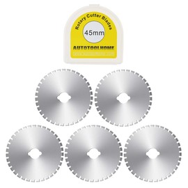 5 Pack 45mm Crochet Edge Skip Blade Perforated Rotary Blades for Paper Perforating Fleece Fabric Scrapbooking
