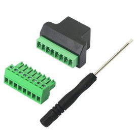 CERRXIAN Ethernet Connector, 8 Pin Screw Terminal Connector, RJ45 Network Port to Terminal, RJ45 Adapter, RJ45 to 8 Pin Terminal, DVR Ethernet Connector RJ45 Female Jack to 8 Pin Screw Terminal