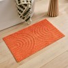 Lansatte Boho Rustic Bath Mat Orange Non-Slip 16’’W x 24’’L