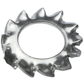 AERZETIX - C48813 - Set of 100 Serrated Washers - Toothed Washers - Washers - Locking Washer - M5 - Made of A2 Stainless Steel - DIN 6798