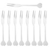 9 Pcs Fruit Fork Mini Salad Fruit Forks Stainless Steel