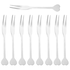 9 Pcs Fruit Fork Mini Salad Fruit Forks Stainless Steel Dessert Forks Applicable toFruit Dessert Salad Fork