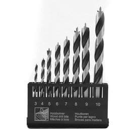 Dekton 8pc Pro Wood Drill 2-10mm- Roll Forged And Polished| Round Shank| Carbon Steel| Includes Heavy Duty Storage Case| High-speed Steel For Precision And Durability | Versatile & Reliable