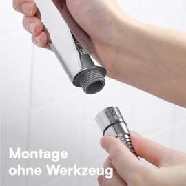 H&S H&S Universal Duschkopf mit Hohem Wasserdruck - Duschbrause mit 5 Verstellbaren Modi - Leistungsstarke verchromte Regendusche in Gro? - Handbrause fr Badinstallationen