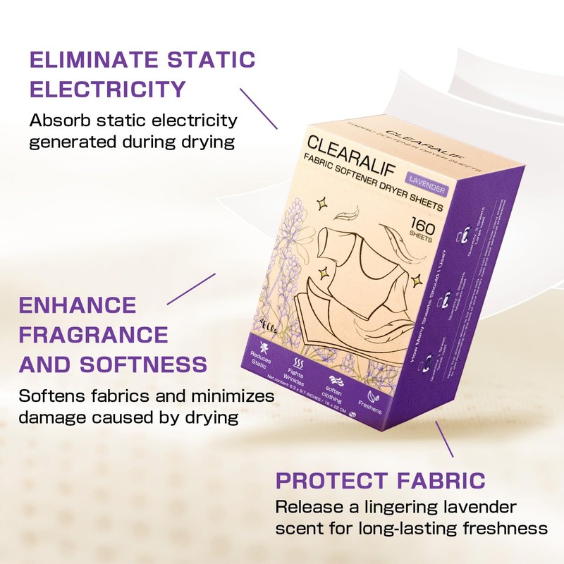 CLEARALIF All in One Laundry Detergent Sheets Kit, Lavender Scent,