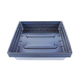 Living Whole Foods Plant Germination Drip Trays - Pack of 100-10" by 10" Black Plastic Greenhouse Growing Trays with No Drain Holes - for Seedlings, Microgreens, Wheatgrass, More