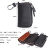 CONTACTS Estuche de cuero para llaves de coche con doble