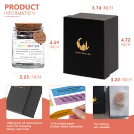 NStuiv Quran Verses Jar, Quran English Verses, Decor, Eid, Islam Home Decoration, Muslim Ramadan Mothers Day Gifts, Affirmations, Prayer Jar, Meaningful Islamic Gifts for Mom, Men, Women, Dad, Friend