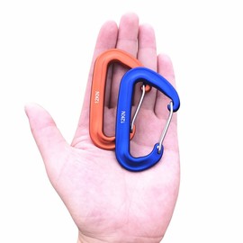 L-Rover Carabiner,12KN Lightweight Heavy Duty Carabiner Clips,Aluminium Wiregate Caribeaners for Hammocks,Camping, Key Chains, Outdoor and Gym etc,Hiking & Utility