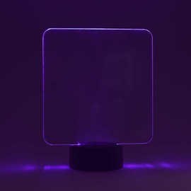 LED Color Change Message Board – USA Made Acrylic Sign - Light Up Dry Erase Board with 3 Bright Markers – Rewritable and Erasable Sign for Home, Office, Restaurant (Blank)